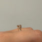 Antique 14K Rose Gold 0.40CTW Old Mine Cut Diamond 2-Stone Bypass Ring Size 9.75