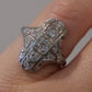 Vintage 3.97gr Platinum Old European Cut & Transitional 0.30ctw Diamond Ring Size 5.75
